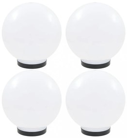 4 db LED gömblámpa 25 cm PMMA