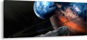 Egy bolygó képe az űrben (120x50 cm)