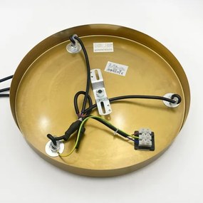 Kábeles CRISTAL csillár 3xE14/15W/230V sárgaréz/füstös bézs