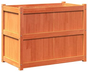 viaszbarna tömör fenyőfa kerti virágláda 90 x 50 x 70 cm