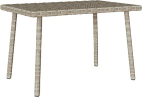 vidaXL téglalap polyrattan kerti dohányzóasztal 60x40x37cm