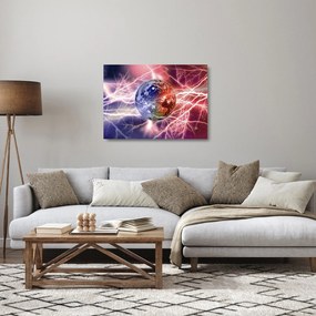 Kép - Földgolyó az áram alatt (üvegen) (70x50 cm)