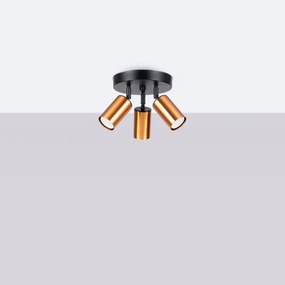 Sollux SL.1377 - Spotlámpa WINX 3xGU10/10W/230V fekete/réz