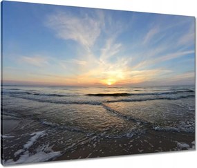 Vászonkép 80x60 Naplemente a tengerparton