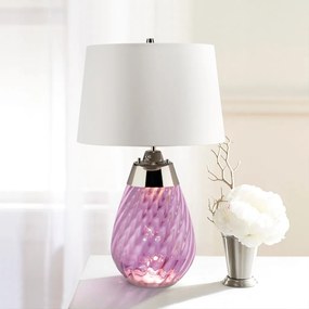 Elstead Lighting LENA LARGE LENA-TL-L-PLUM-OWSS Asztali lámpa 1X7W/GU10+1x60W/E27
