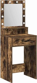 vidaXL Öltözködőasztal fiókkal Füstölt tölgy 50 x 41 x 135 cm Faanyag