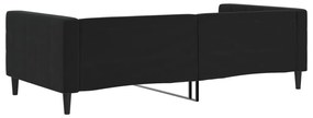 fekete bársony kanapéágy 100 x 200 cm
