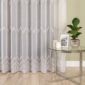 Mg Hímzett függöny szürke csillogással 127337, 200x250cm, varrott szalaggal