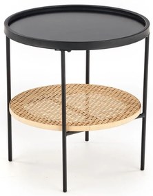 Kampa dohányzóasztal, fekete / rattan