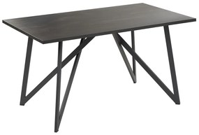 Fekete étkezőasztal 140 x 80 cm ANNIKA Beliani
