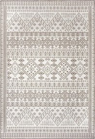 Bézs-krémszínű lapos szőnyeg kétoldalas külső-belső 120x170