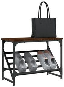 barna tölgyszínű szerelt fa cipőtartó 60x30x45 cm