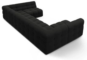 Fekete sarokkanapé (U alakú) Kendal – Micadoni