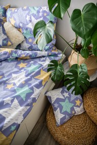 3 részes pamut lepedő Stars 200x140cm+90x70cm TiaHome