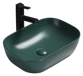 Mexen Rita pultra szerelhető mosdó 45 x 32 cm, sötétzöld matt - 21084547