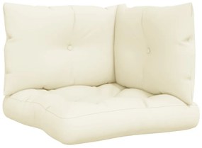 3 db krémszínű szövet raklappárna