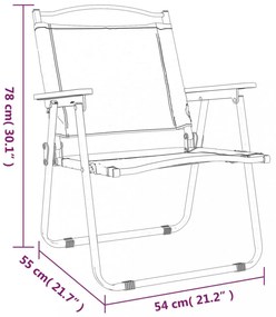 2 db fekete oxford szövet camping szék 54 x 55 x 78 cm