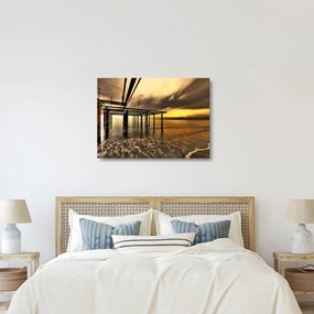 Kép - Építészet a parton (üvegen) (70x50 cm)
