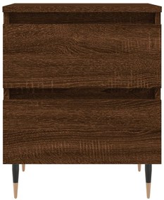 2 db barna tölgyszínű éjjeliszekrény 40 x 35 x 50 cm