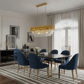 Brilagi - Láncos csillár ECLIPSE 10xE14/10W/230V 78x28 cm arany