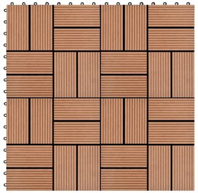 22 db (2 m2) barna wpc teraszburkoló lap 30 x 30 cm
