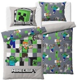Minecraft gyerek ágyneműhuzat Fedezd fel a világod, 140 x 200 cm, 70 x 90 cm