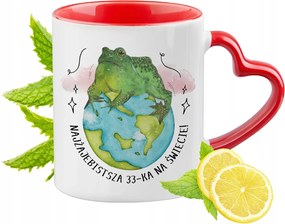 33 Születésnap Piros Szív Alakú Füllel Ajándék