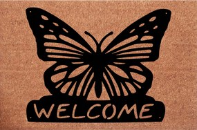 Üdvözöljük Pillangó Kókusz Lábtörlő Gyönyörű Lábtörlő