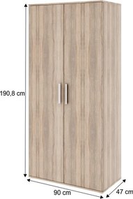 Akasztós szekrény, DTD laminált, tölgy sonoma, DUNAJ TYP1