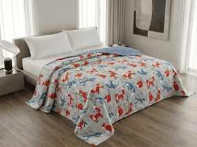 Ágytakaró FOXIVA szürke, 100% pamut Méret: 170 x 210 cm