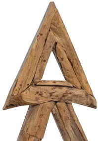 Karácsonyfa állvánnyal Barna 90 cm Tömör tíkfa