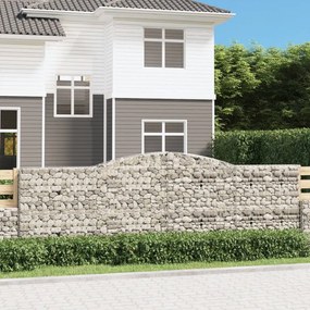 4 db íves horganyzott vas gabion kosár 400x30x120/140 cm