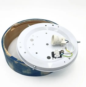 Brilagi - PINO mennyezeti lámpatest 1xE27/15W/230V, fenyő/kék, átm. 27,5 cm