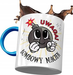 Kék Bögre Mátyásnak Férj-Fia Barátnak Nyomtatott Fotóval