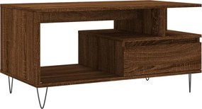 vidaXL barna tölgyszínű szerelt fa dohányzóasztal 90x49x45 cm