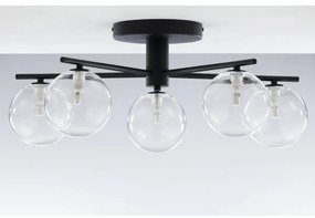 Jupiter 2046 - Felületre szerelhető csillár PRATO 5xG9/10W/230V fekete/átlátszó