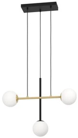 Eglo 390177 - Csillár zsinóron PAZ 3xE14/40W/230V arany/fekete