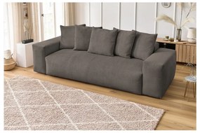 Szürkésbarna kordbársony kanapé 280 cm Voltaire – Bobochic Paris