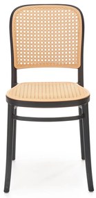 Tobias étkezőszék, rattan / fekete