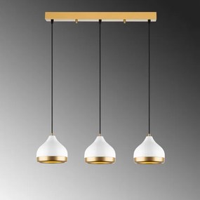 Kábelcsillár YILDO 3xE27/40W/230V fehér/arany