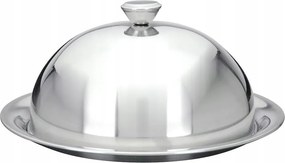 Tálca Fedéllel Acél Tányér Étel Tálaló 24cm