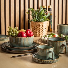 Altom Reactive Sage porcelán tál, 15 cm, 850 ml
