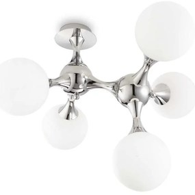 Ideal Lux - Mennyezeti lámpa NODI 5xE14/28W/230V fényezett króm/fehér