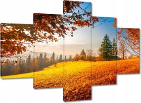 Vászonkép 100x70 Őszi táj hegyek