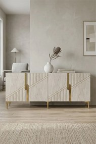 Evva 150 - White, Travertine, Gold