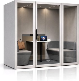 4 személyes irodai hangszigetelő fülke, 2100x2200x1220 mm: INBOX