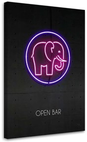 Gario Vászonkép Neon elefánt - Rubiant Méret: 40 x 60 cm