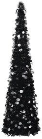 vidaXL fekete összecsukható PET műkarácsonyfa 180 cm