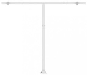 antracitszürke kézzel kihúzható póznás napellenző 350 x 250 cm