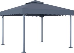 vidaXL antracitszürke alumíniumpavilon 300 x 300 cm